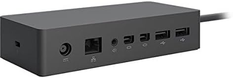 Microsoft Surface Dock for Surface Pro 3, Surface Pro 4, and Surface Book with 4 USB Ports and Ethernet and USB 3.0 Hardware Interface (Black)