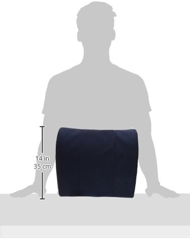 DMI Lumbar Support Pillow for Chair to Assist with Back Support with Removable Washable Cover to Ease Lower Back Pain and Discomfort while Improving Posture,14 x 13 x 5,Contoured Foam,Premium,Navy