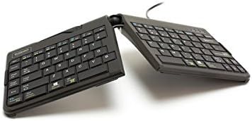 Goldtouch Go!2 Mobile Keyboard (GTP-0044) - Portable Foldable Travel Ergonomic Wired Keyboard with USB for PC & Mac, Plus Jestik Microfiber Cloth - Value Bundle
