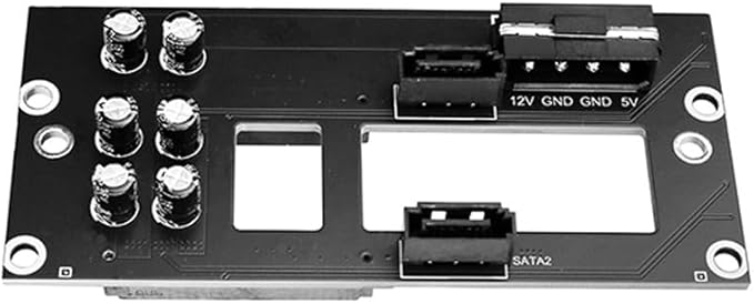 JMT NAS Chassis Adapter SATA 2.5/3.5 inch Hard Drive Backplane 6G High Speed Storage Server Backplane with SATA7P Interface (NAS-S 2Bay)