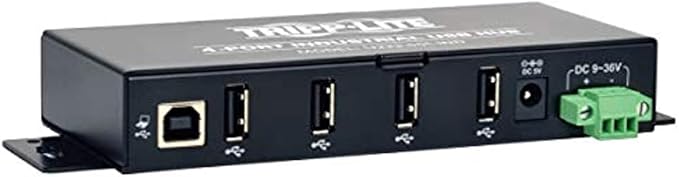 Tripp Lite 4-Port Rugged Industrial USB 2.0 Hi-Speed Hub w 15KV ESD Immunity and metal case, Mountable(U223-004-IND)