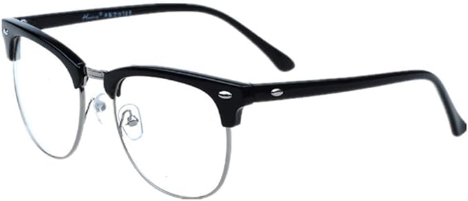 Shiratori New Vintage Fashion Half Frame Semi-Rimless Clear Lens Glasses