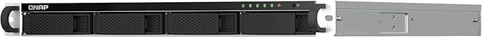 QNAP TS-464U-8G-US 4 Bay High-Speed Rackmount Dual-2.5GbE NAS Intel® Celeron® N5105/N5095 CPU, 8GB DDR4 Memory and 2.5GbE (2.5G/1G/100M) Network Connectivity (Diskless)