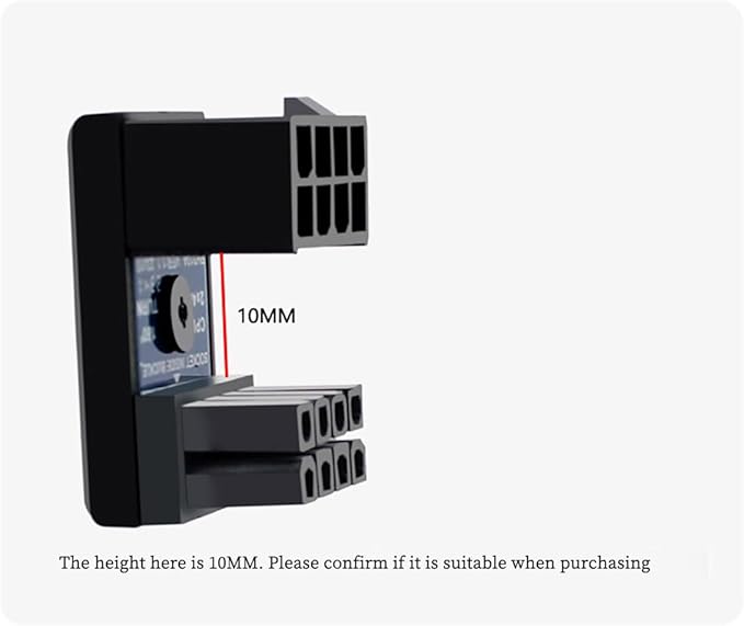 CPU ATX 8P Power Adapter Male to Female Header 180 Degree Socket Buckle for Desktop Chassis CPU Wiring Beautification (PH310A 1piece)
