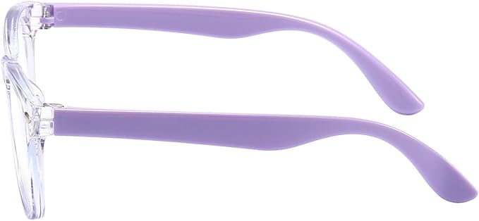 1 Pack kids Blue Light Blocking Glasses For Girls And Boys Computer Blue Light Blocking Glasses For Age 3-11 (Light purple)