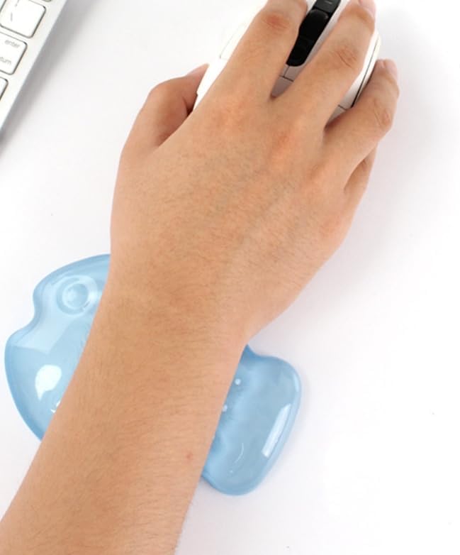 Gel Wrist Rest for Mouse Cute Clear Cool Mouse Wrist Rest Transparent Ergonomic Blue Ocean Fish Elbow Pad Cushion Silicone Non-Slip Mouse Wrist Pad for Computer Keyboard Gaming Home Office Hand Pillow