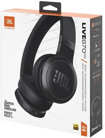 JBL Live 675NC Wireless True Adaptive Noise-Cancelling On-Ear Headphones (Renewed)