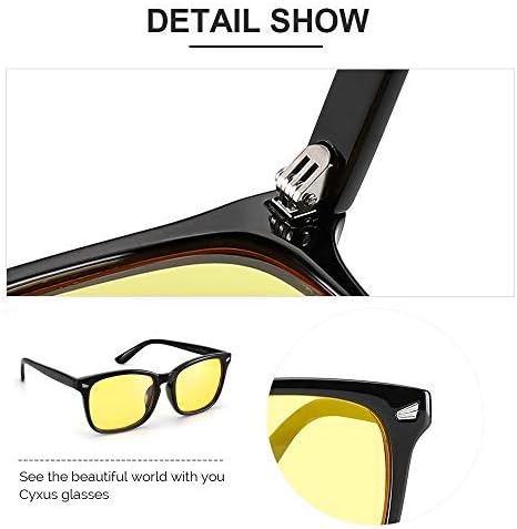 Cyxus Blue Light Glasses Men Women Reduce Eye Strain UV Blocking for Office Work Computer Screen 8082
