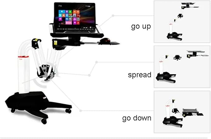 Versatile Rolling Laptop Desk - Portable Bed Table for Home, Office, School, and Medical Use - Adjustable Height Laptop Stand for Bed and Writing - Convenient Lap Desk Solution