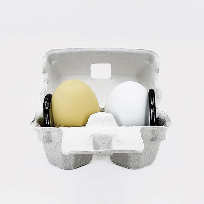 Portable Egg Keyring Style Anti-Slip Silicone Laptop & Pad Stand 2set(4pcs) - Ergonomic Viewing, Typing, Drawing, Cooling Foot/White Yellow (white+yellow)