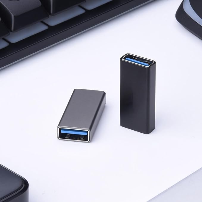 BASESAILOR USB Female to Female Adapter 3-Pack,USB 3.0 Coupler Extension Adapter Female to Female for Double Two Male Ends Connection Coupling Extension Connector