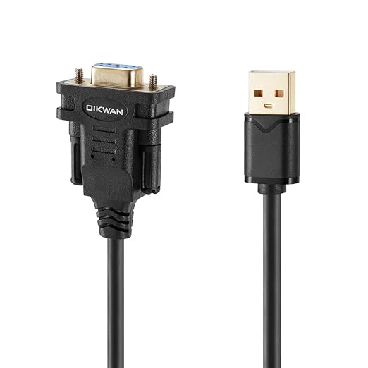 USB to RS232 DB9 Serial Cable Female Converter Adapter with FTDI Chipset for Windows 11,10, 8.1, 8, 7, Vista, XP, 2000, Linux and Mac OS X 10.6 (10ft)