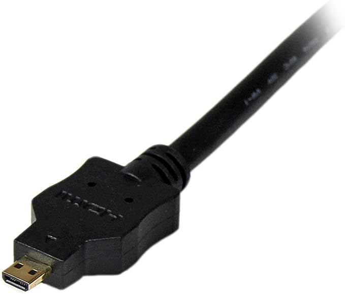 StarTech.com 2m Micro HDMI to DVI-D Cable - M/M - 2 meter Micro HDMI to DVI Cable - 19 pin HDMI (D) Male to DVI-D Male - 1920x1200 Video (HDDDVIMM2M),Black,6 ft / 2m
