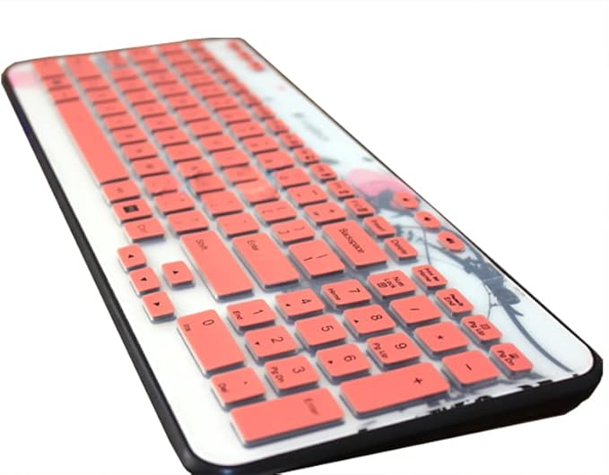 Silicone Keyboard Skin Cover Protector Compatible for Logitech MK360 K360 MK365 K365 Wireless Keyboard (Pink)