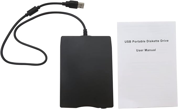 Xspeedonline 3.5-inch USB 2.0 Data External Floppy Disk Drive 1.44MB Supported for Windows 98/SE/2000/ME/XP/VISTA/7/8/8.1/10/11/MAC Operating Systems