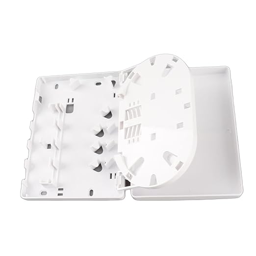 BORDSTRACT Fiber Distribution Box, 4 FTTH Optical Desktop Mini Universal for SC FC for Indoor Fiber Network Management