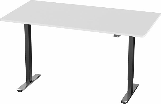 VIVO Electric 71 x 30 inch Stand Up Desk, Height Adjustable, White Top Black Frame, Home and Office Furniture Sets, DESK-KIT-0B7W