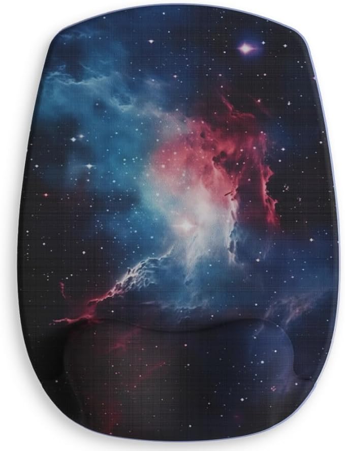 ErgoFlow Gel Wrist Rest Mouse Pad-Ergonomic Cushion for Desk, Cute Aesthetic Computer Decor for Women,Small Mousepad Mat&Laptop Pads-Office,Home Wireless Support&Ergo Accessories (08Nebula)