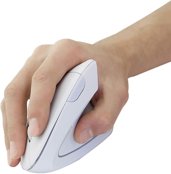 Wireless Mouse Ergonomic Vertical Ergo High Presion Optical Lightweight Cordless LED Light Cute Wireless Mice for Laptop Computer Mac Office Girl Boy Women Men Gift,800/1200/1600 DPI,6 Buttons