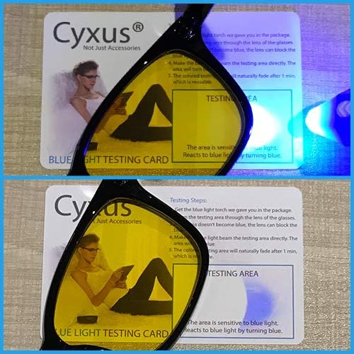 Cyxus Blue Light Glasses Men Retro Semi Rimless Clear Blue Light Glasses for Computer Eye Strain Gaming Glasses Anti Harmful Blue Light 8056Y01