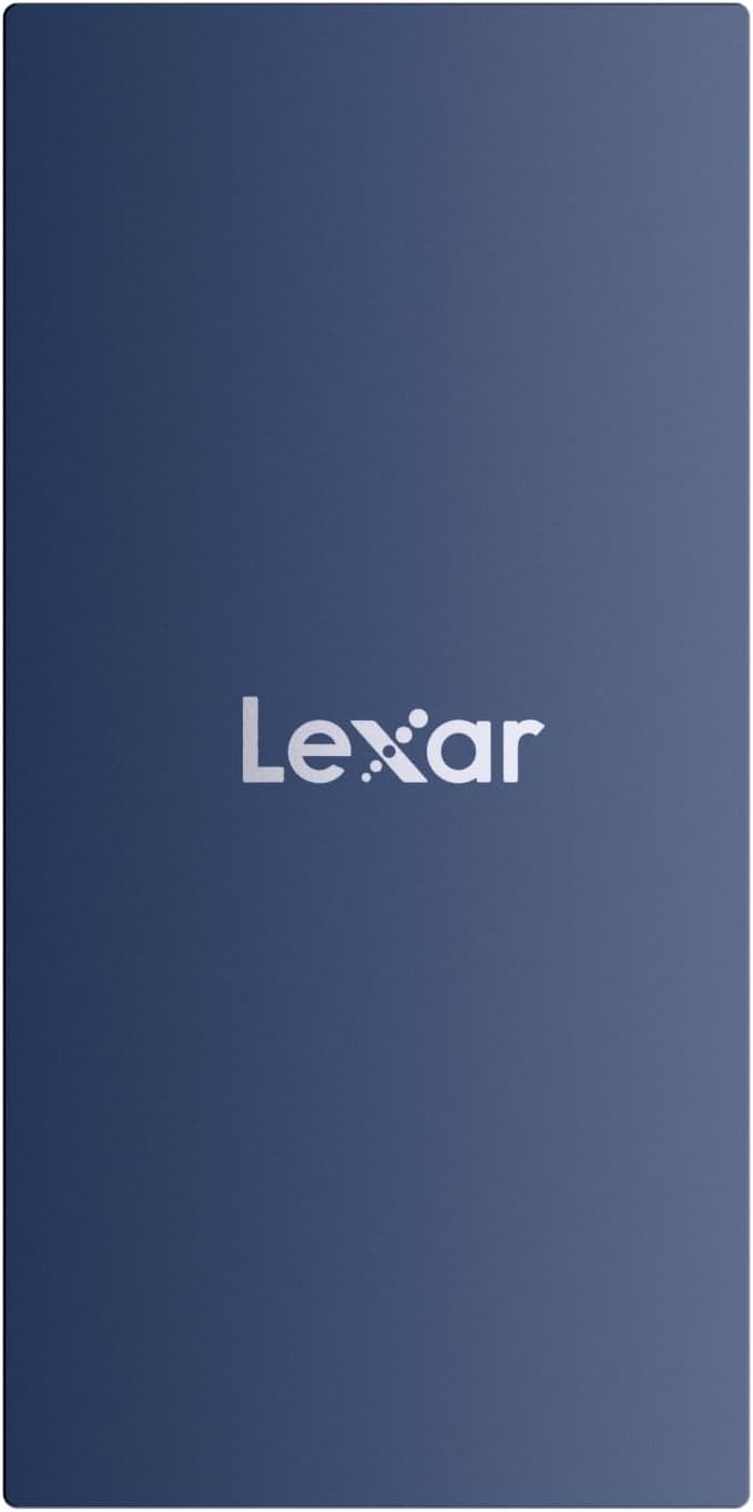 Lexar ES3 2TB External SSD, USB 3.2 Gen2 Portable SSD, PSSD Up to 1050MB/s Read, 1000MB/s Write, External Solid State Drive Compatible with iPhone 16/15 Series/Mac/PS5/XBOX/Laptop/PC, Blue