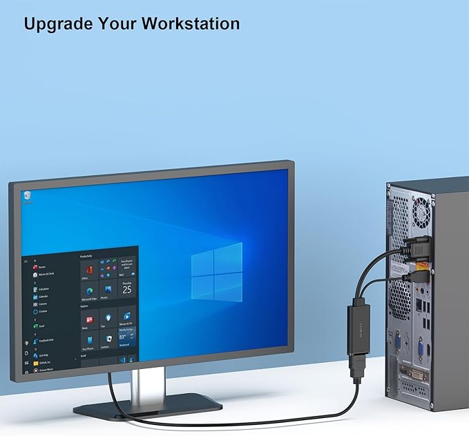 BENFEI VGA to HDMI Adapter, 1080P Converter with Audio from Computer/Laptop VGA Source to HDMI TV/Monitor