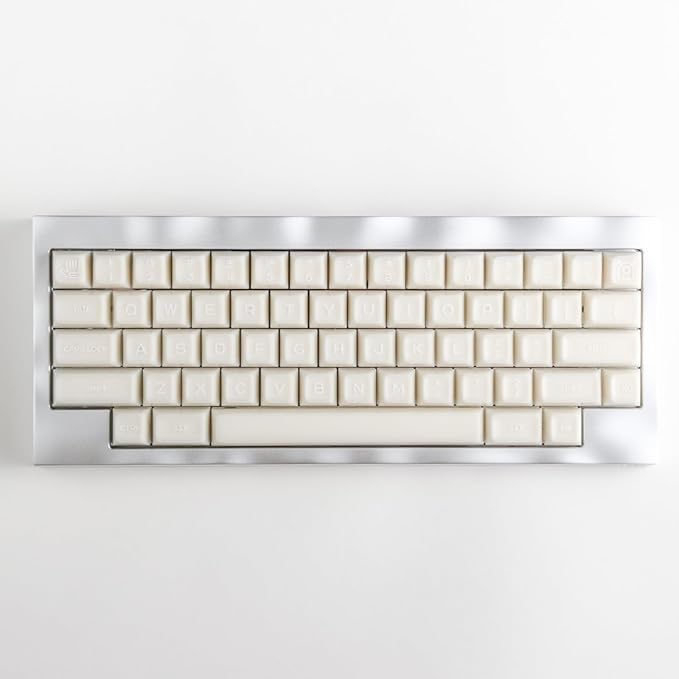 ULTRAEQUIP White Jade Keycaps, 160 Keys Double Shot PBT Keycaps RSA Profile, Translucent Shine Through, Custom Set with Split 7U Spacebar for Alice ISO ANSI 60, 75, 80, 95, 100% Mechanical Keyboard