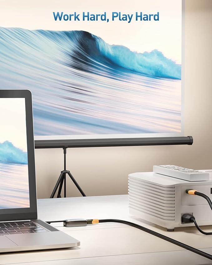 Cable Matters USB C to HDMI 2.1 Adapter, Supports 4K@240Hz 8K@60Hz & HDR, Thunderbolt 4 Compatible for MacBook, iPad Pro, iPhone 16/15, 4K@60Hz on MacBook, Not Compatible with USB-C Monitors