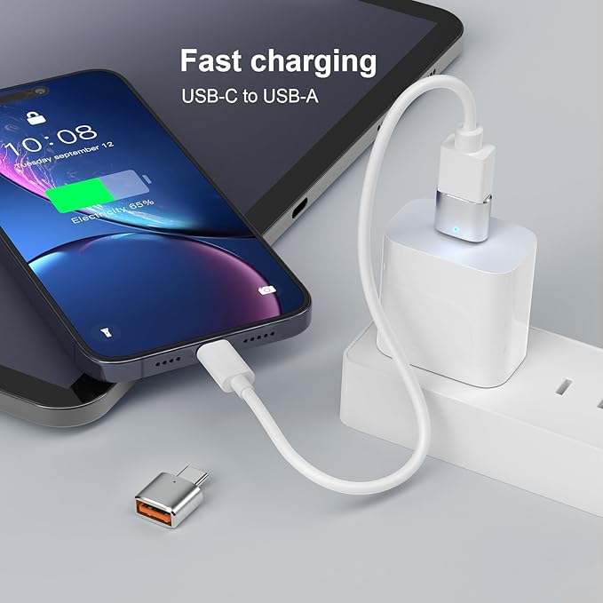 3Pack Upgraded USB C to USB Adapter, High-speed data Transfer, USB C Male to USB 3.0 Female OTG Adapter for iPhone17 16 15, Mac, iPad, Samsung Galaxy S24 S25,Notebook, and More Type C Devices