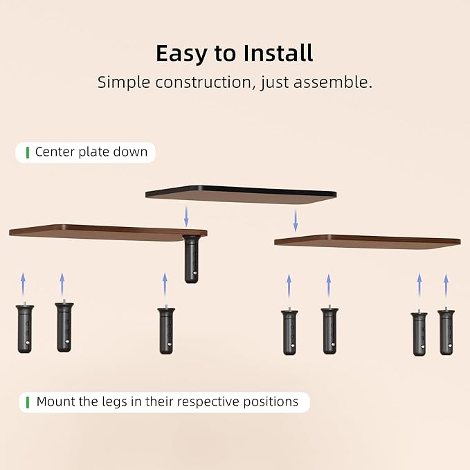 Dual Monitor Stand For Desk,Adjustable Height Long Wood Computer Riser For Computer,Laptop,Printer,TV,Walnut