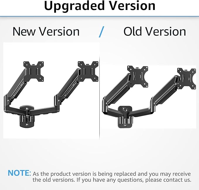 MOUNTUP Dual Monitor Wall Mount for 2 Max 32 Inch Computer Screen, Fully Adjustable Double Monitor Arm, Wall Mounted Monitor Holder Support 4.4-19.8lbs Display, VESA Bracket 75x75, 100x100