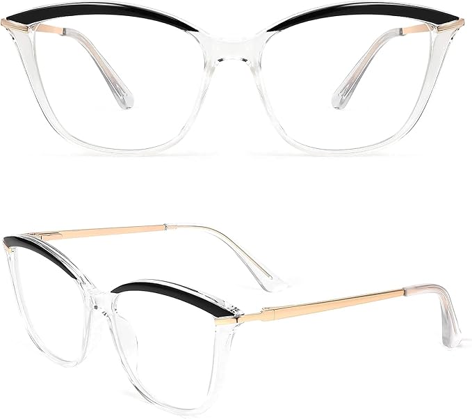 FEISEDY Blue Light Blocking Glasses Computer Glasses Women Men Cateye TR90 Frame B2772