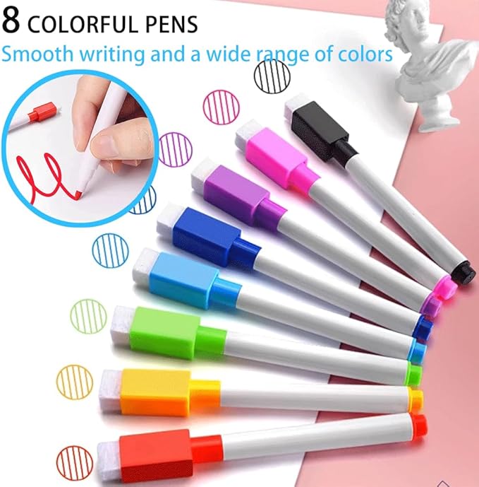 Magnetic whiteboard for Refrigerator,Dry Erase Calendar for Fridge,Calendar Board,Clear Monthly Planner with 8 Color Markers,16.5 * 11.7inch (Monthly)