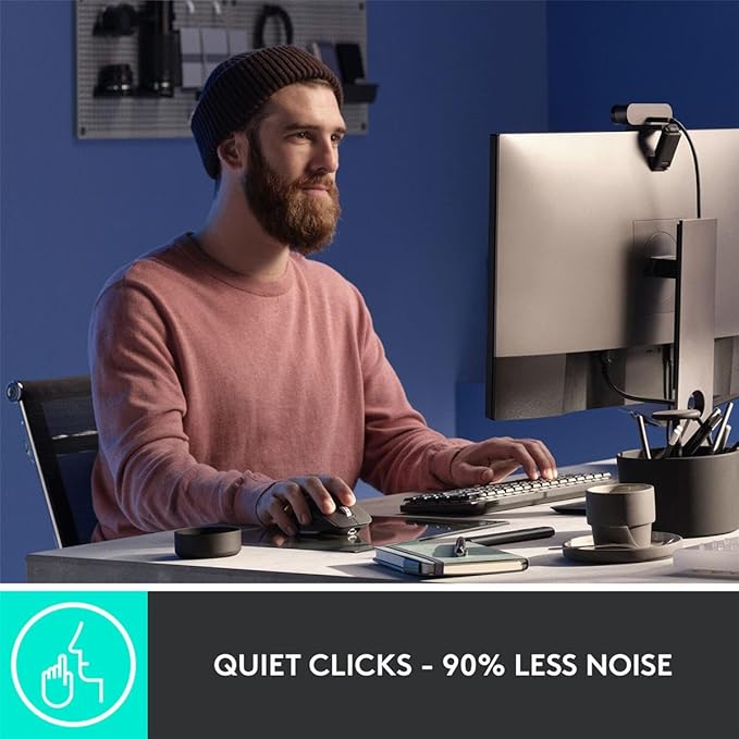 Logitech MX Master 3S - Wireless Performance Mouse with Ultra-Fast Scrolling, Ergo, 8K DPI, Track on Glass, Quiet Clicks, USB-C, Bluetooth, Windows, Linux, Chrome (Black)