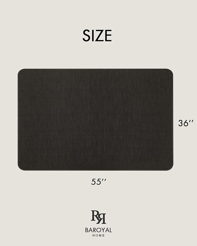 Office Chair Mat for Hardwood Floor Under Desk Computer Rolling Chair Mat for Wood/Tile Floor Non-Slip Heavy Duty Desk Rug PVC Plastic Hard Floor Protector 36"x 55" (Espresso)