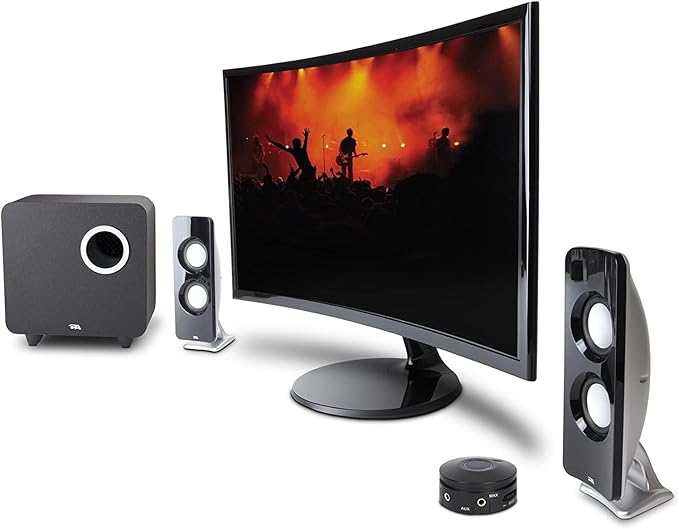 Cyber Acoustics CA-3610 2.1 Multimedia Speaker System with Subwoofer, Perfect Computer Speakers for PC or Mac, Great for Music, Movies, and Gaming