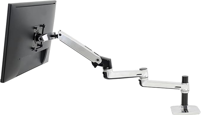 Ergotron – LX Monitor Arm Extension – Add-on for LX Desk and LX Wall Monitor Arms, LX Keyboard Arm – Polished Aluminum