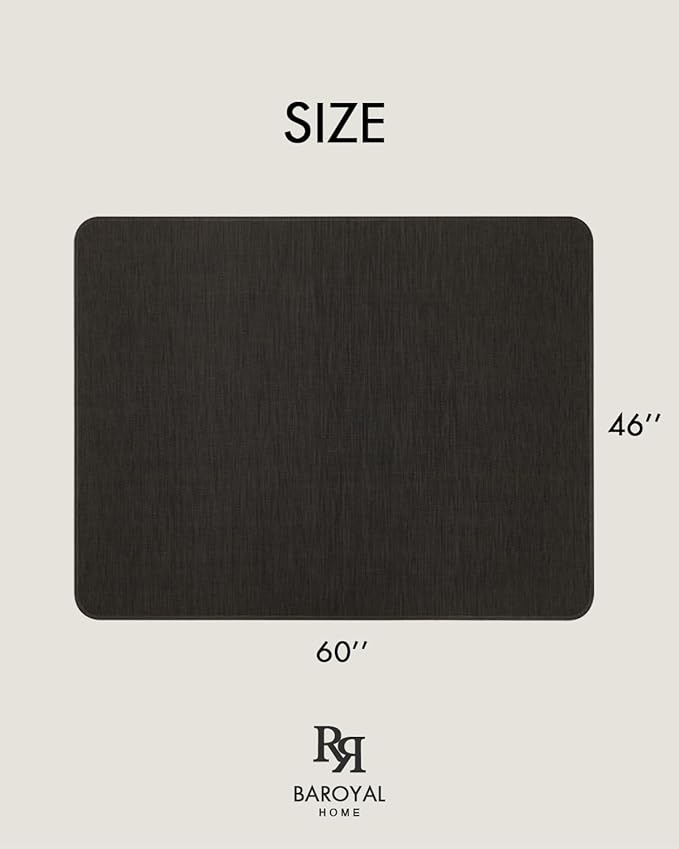 Office Chair Mat for Hardwood Floor Under Desk Computer Rolling Chair Mat for Wood/Tile Floor Non-Slip Heavy Duty Desk Rug PVC Plastic Hard Floor Protector 46"x 60" (Espresso)