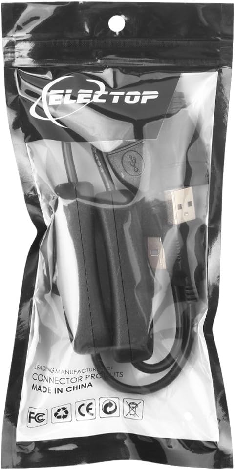 ELECTOP 2 Pack Male to Female USB Cable with On/Off Switch, USB Extension Inline Rocker Switch for Driving Recorder, LED Desk Lamp, USB Fan, LED Strips