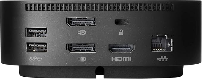 HP USB-C Dock G5, 26D32AA#ABL, Universal Docking Station with USB-C, HDMI, DisplayPort, Ethernet, Audio, USB 3.0 – Renewed