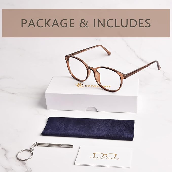 OPTOFENDY Blue Light Glasses for Women, TR90 Fashion Blue Light Blocking Glasses for Computer