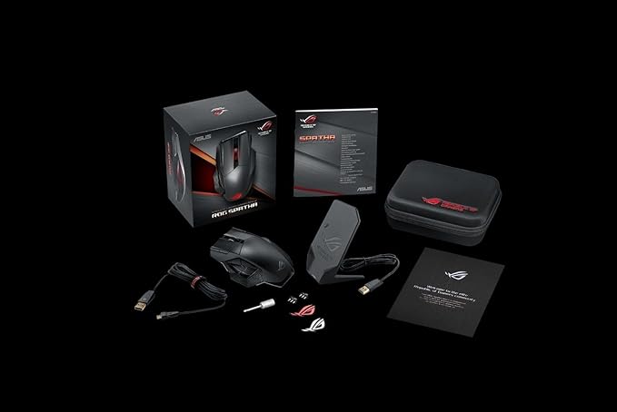 ASUS ROG Sheath Gaming Mouse Pad – 35.4” x 17.3", Extra-Large Surface, Pixel-Precise Tracking, Anti-Fray Stitched Edges, Non-Slip Base - Black/Red