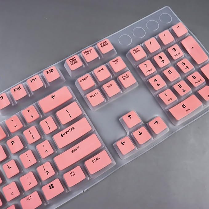 Silicone Keyboard Skin Cover Protectors for Logitech G213 Prodigy & G610 G810 Orion Mechanical & G512/G512 SE/G413 Gaming Keyboards (Pink)