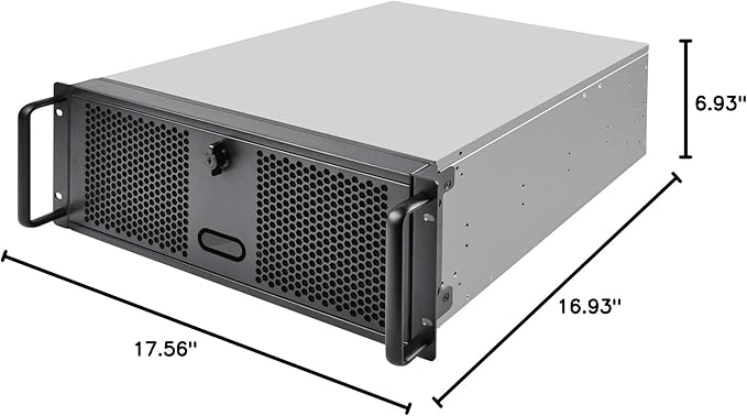 SilverStone Technology 4U Rackmount Server Chassis with 3 X 5.25 Front Bays with CEB/ATX/mATX/Mitx Support RM400 Cases SST-RM400