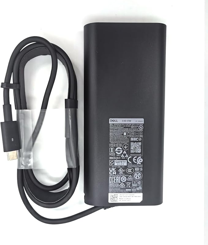 Dell Laptop Charger 130W USB C Type C AC Adapter,Precision 3551 3560 3561 3570 3571 5470 5550 5560 5570 5750 5760 5770 AC Charger, Black, DA130PM170