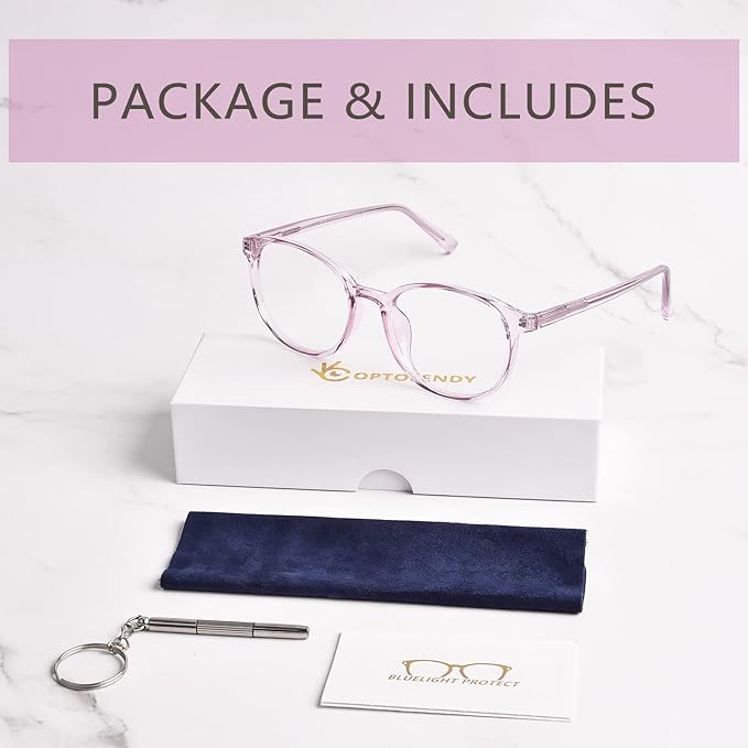 OPTOFENDY Blue Light Glasses for Women, TR90 Fashion Blue Light Blocking Glasses for Computer