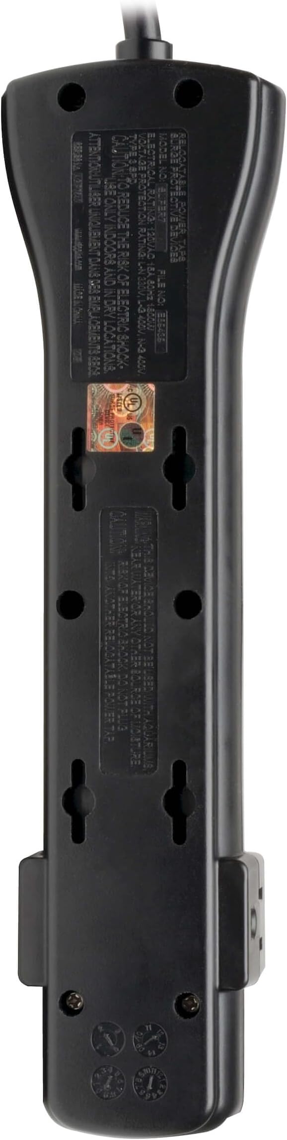 Eaton Tripp Lite Series SUPER7B Flat Plug Power Strip Surge Protector, 7 Outlets, 7ft Extension Cord, 2160 Joules, UL Listed & Certified, Black, Lifetime Manufacturer's Warranty & $75,000 Insurance