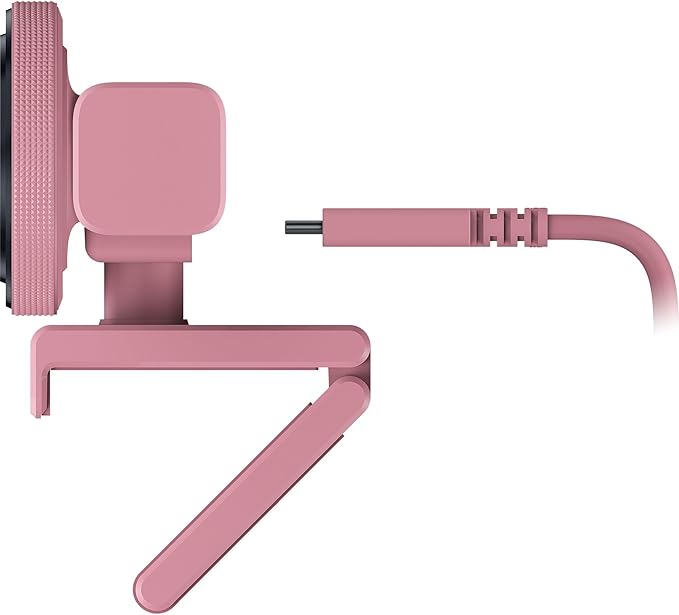 Razer Kiyo V2 Streaming Webcam: 4K 30 FPS, 1080p 60 FPS - AI Powered Auto-Framing - Built-in Microphone - Ultrawide Angle Lens - Privacy Cover - Works with OBS, Xsplit, Discord, Zoom, Teams - Pink