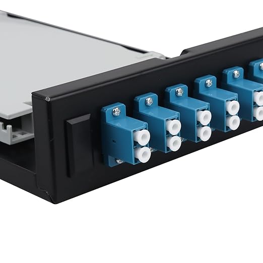 2 Packs 6 Duplex Singlemode LC-OS2 12 Port LC Wall Mount Enclosure Box Desktop Terminal Box + Splice Trays Fiber Cables LC-UPC Kit (Includes Pigtails and Couplers)
