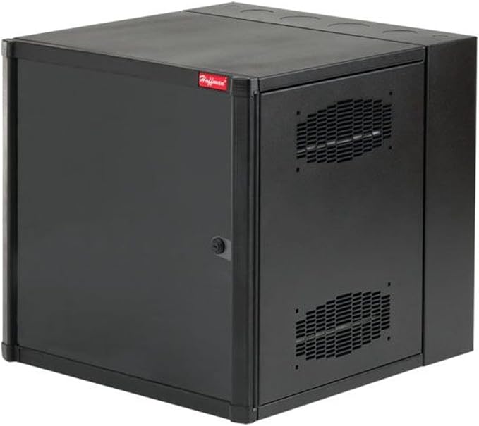 Hoffman/nVent - EWMS242436 - ACCESSPLUS Wall Mount Cabinet, Steel, Double-Hinged, 12 RU, 12 ga, Black, 23.6 x 24.41 x
